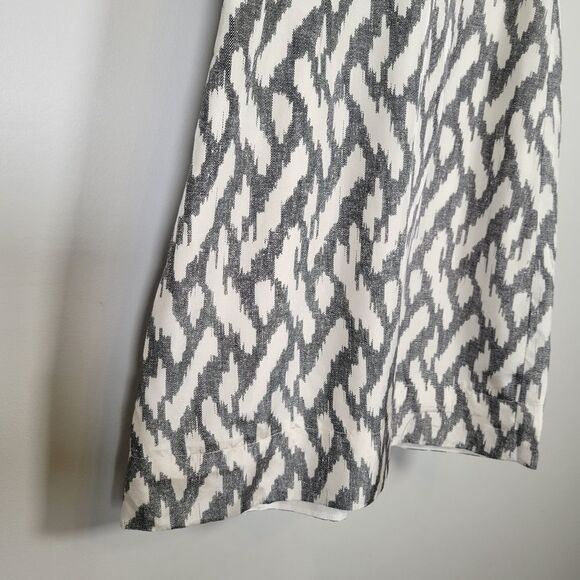 J.Crew Black Ikat Print Silk Flutter Sleeve Dress - Picture 4 of 10